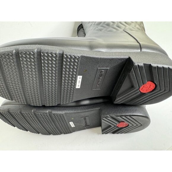 Hunter Refined Tall Vertical Quilt Boot Black Womens Rain Boots 38 US 7 New - Picture 7 of 7